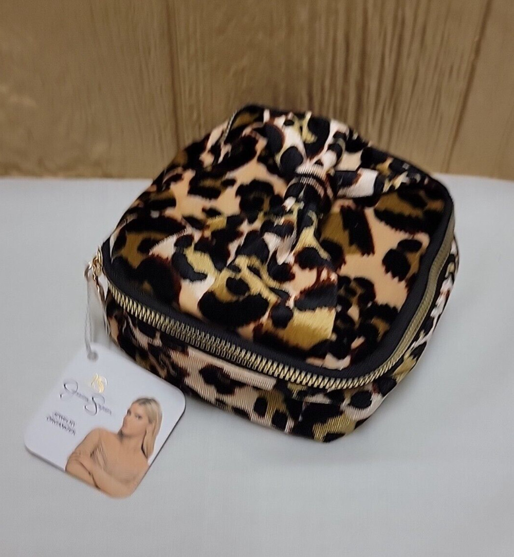 Jessica Simpson Jewelry Organizer Leopard Print Single Compartment Brown